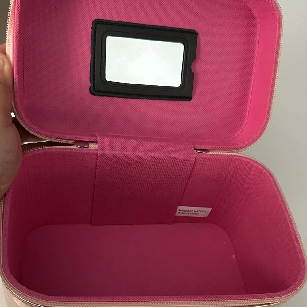 Rose Gold Polka Dot Women's makeup Bag - Picture 3 of 5